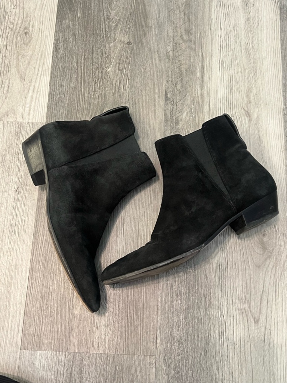 Isabel Marant Black suede Patsha Boots Size 40 / 10 US Chelsea Ankle - Picture 6 of 16